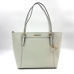 MICHAEL KORS シアラ レザー ホワイト トートバッグ ゴールド