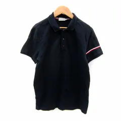 モンクレール MONCLER ポロシャツ 半袖 ポロカラー 無地 S 紺 ネイビー