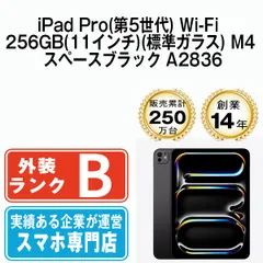 【中古】iPad Pro 第5世代 Wi-Fi 256GB 11インチ(標準ガラス) M4 スペースブラック A2836 2018年 本体 Wi-Fiモデル タブレット アイパッド アップル apple 【送料無料】 ipdp5mtm3649