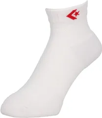 コンバース CONVERSE バスケット テーピングソックス 靴下 くつ下 ソックス ショート丈 サポート機能 バスケ JBA ユニホーム規則対応 部活 練習 試合 大会 新入部員 メンズ レディース  CB17004 1164 ホワイト×レッド