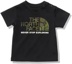 ザ・ノース・フェイス THE NORTH FACE アウトドア ショートスリーブカモロゴティー ベビー B S/S Camo Logo Tee Tシャツ 半袖 子供 ロゴ入り バイカラー 左肩ボタン ウェア  NTB32359 K ブラック
