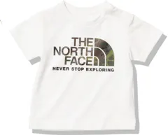 ザ・ノース・フェイス THE NORTH FACE アウトドア ショートスリーブカモロゴティー ベビー B S/S Camo Logo Tee Tシャツ 半袖 子供 ロゴ入り バイカラー 左肩ボタン ウェア  NTB32359 W ホワイト