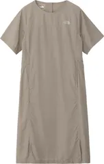 ザ・ノース・フェイス THE NORTH FACE アウトドア カルカワンピース レディース Karka Onepiece シャツワンピ 半袖 薄手 軽量 キャンプ 紫外線 UVケア 快適 レジャー 静電防止 登山 部屋着  NTW122 CR キャバングレー