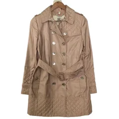 【美品】BURBERRY LONDON キルティング　トレンチコート　ラビット 美品】BURBERRY LONDON キルティング トレンチコート ラビット