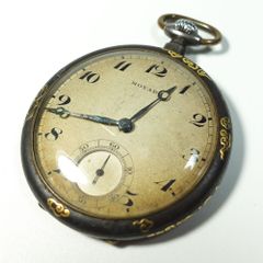 ☆赤銅磨地竪丸形富嶽図鐔 無銘 毛彫 両櫃孔 三保の松原 世界遺産 富嶽