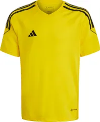 アディダス adidas サッカー ティロ23 リーグ ジャージー キッズ TIRO23 子供 小学生 ジュニア こども スポーツウェア 通学 半袖 シャツ トップス 学校  EWT63 HS0535 TEAMYELLOW/BL