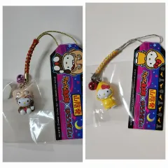 ハローキティ コラボ ゲゲゲの鬼太郎 キティ ストラップ 2種セット 古典キティ