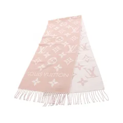 ルイ・ヴィトン LOUIS VUITTON マフラー LV エセンシャル ベージュ ローズ M77854 ウール マフラー LVエセンシャル レディース Used A