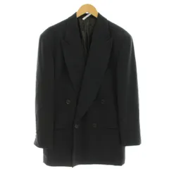 【GIORGIO ARMANI】イタリア製　本革　テーラードジャケット　黒　M GIORGIO ARMANI ジャケットmade in Italy