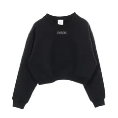 パトゥ PATOU スウェット ロゴ ブラック コットン スウェット レディース Used A