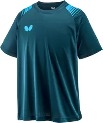 バタフライ Butterfly 卓球 Tシャツ エスプレ・Tシャツ 半袖 シャツ 練習着 トレーニング メンズ レディース 吸水速乾 伸縮 ストレッチ  46140 174 スカイ