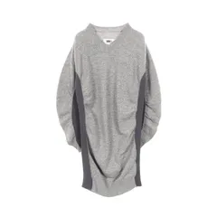 エムエムシックス MM6 ワンピース リブ切替 グレー ウール ニットワンピース グレー レディース 未使用