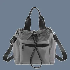 【特価商品】巾着バッグ レディース ショルダーバッグ 2WAY ドローストリングバッグ [ハルジオ] ショルダー ハンドバッグ ミニバッグ ポシェット ナイロン 斜めがけ 肩掛け 人気 ブラック カーキ グレー オシャレ バッグ 鞄 かばん