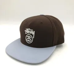 【美品】ステューシー キャップ スナップバック ブラウン 水色 茶色