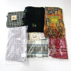ストール マフラー ショール 6点セット 未使用 ウール チェック柄等 まとめて 大量 レディース STALL