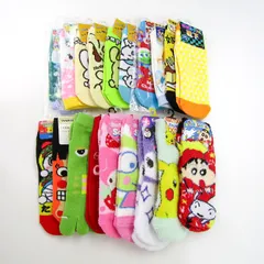 ディズニー/サンリオ他 ソックス 19点セット 未使用 ショート ふわもこ レディース 靴下 まとめて 大量 キッズ 女の子用