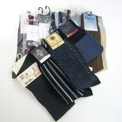 福助/グンゼ他 ソックス 13点セット 未使用 クルー丈 24-26cm 紳士靴下 まとめて 大量 メンズ
