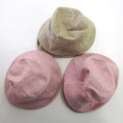 帽子 6点セット バケットハット 52cm ブラウン ピンク まとめて 大量 キッズ 女の子用 【中古】