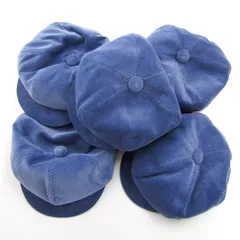 帽子 5点セット キャスケット コーデュロイ 54-56cm ブルー まとめて 大量 キッズ 女の子用 【中古】