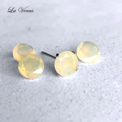 ✴︎つけっぱなしOK✴︎ 希少 天然 非加熱 オパール 大粒 ピアス 6mm 316 サージカルステンレス 片耳用 金属アレルギー対策 スタッド