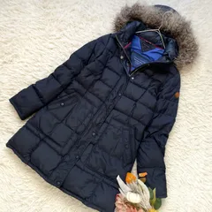 TOMMY HILFIGER　トミーヒルフィガー　3wayエコファー付きロングダウンコート　ジャケット　ファー　フード着脱可能　ネイビー　L 大きいサイズ
