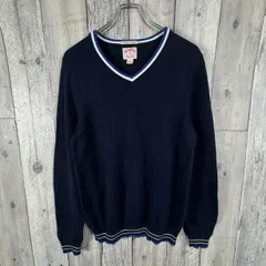 Brooks Brothers ブルックスブラザーズ SUPIMA COTTON ネイビー コットン Vネック ニット セーター メンズ S サイズ