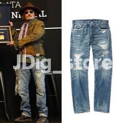 ジョニーデップ着用　RRL Levi’s メンロ　ダメージ加工 RRL - ダブルアールエル ジーンズ ジョニーデップ着用モデルの通販 by