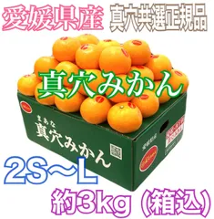 ✨ラッピング包装‼️ただいまS・ Mサイズ限定中‼️愛媛県西宇和産 真穴みかん 2S〜Lサイズ 混合約3kg【箱込】 【真穴共選正規品】