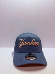 Newera ニューヨークヤンキース 100thアニバーサリー 9forty A-FRAME スナップバックキャップ ブルーカラー