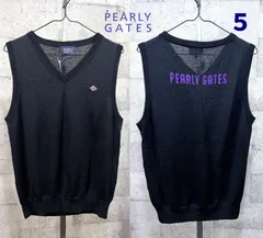 美品 パーリーゲイツ ウール ニットベスト 5 メンズ PEARLY GATES ベスト