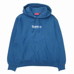 極美品 23aw シュプリーム SUPREME Box Logo Hooded Sweatshirt ボックスロゴ フーデッド スウェットシャツ パーカー フーディー 裏起毛 small ブルー/△J10/メンズ