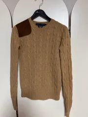 ラルフローレン カシミア ケーブルニット パッチ S ウールカシミア