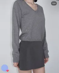 (新品) ペイルジェイド スタンダード Vネック ニット チャコール