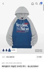 ODD STUDIO(オッドスタジオ) ベリクローズ ラグラン オーバーサイズ フーディー - BLUE/GRAY