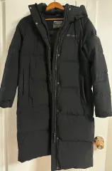 DISCOVERY ダウンジャケット ロング丈 ブラック 95