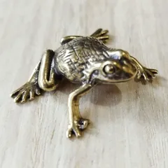 A29 真鍮製 カエル置物｜金運・財運・幸運を招く風水オブジェ｜コンパクトで飾りやすいブラス製縁起物フィギュア・商売繁盛にもおすすめ