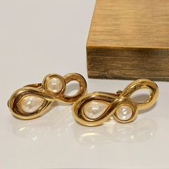 ギラロッシュ ゴールドパールブローチ イヤリング セット ヴィンテージ