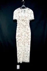 p*u様 セルフポートレイト ワンピース マグノリアレース 白 UK8 未使用 セルフポートレイト セルフポートレート フローラルレース カット