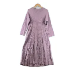 美品 Sweet mommy スウィートマミー 無地 秋冬 AW ワンピース コットン ラベンダー レディース L【古着】【中古】【送料無料】