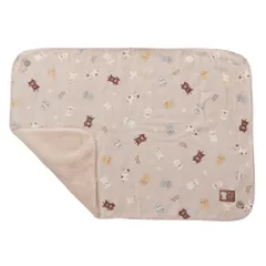 ブランケット Mサイズ ひざかけ 70×100 ベビーカー オフィス デスクワーク ボタン付き ボア ポンチョ 巻きスカート もこもこ 静電気防止加工 ねこ ふくふくにゃんこ ハピンズ (ピンク)