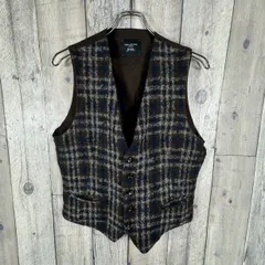 TAGLIATORE Brilla per il gusto タリアトーレ BEAMS ビームス イタリア製 モヘヤ アルパカ ニット チェック ベスト ジレ 48 サイズ