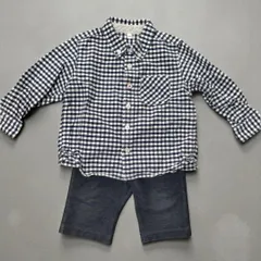 男の子 子供服：長袖シャツ（100サイズ）チェック柄