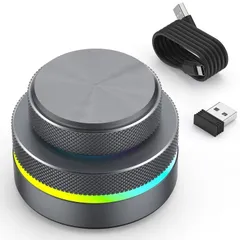 プログラマブルキーボード マクロキーボード ボリュームコントローラー 左手デバイス 3種接続 有線 Bluetooth 2.4Gワイヤレス接続 機能をカスタマイズ可能 機能の割り当てを変更可能 ショートカットキー/テキスト入力/マルチメディア機能/電子ブックs