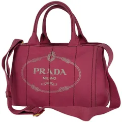 プラダ PRADA カナパ トート 2WAY ショルダーバッグ ハンドバッグ トートバッグ キャンバス ピンク 1BG439 レディース 【中古】