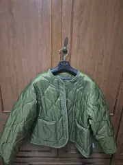 ノーボタン キルティングジャケット 軽量ダウン ヴィンテージ