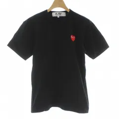 プレイコムデギャルソン PLAY COMME des GARCONS Tシャツ カットソー 半袖 S 黒 ブラック レッドハートワッペン AZ-T108 /PP ■GY19
