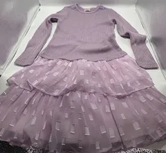 【新入荷!!】☆セット割対応☆ メゾピアノ キッズ 長袖 ワンピース 120cm（994）