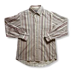 CHAPS Ralph Lauren マルチストライプ BDシャツ L