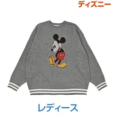 ディズニーミッキーマウス レディース ジャガードニット セーター 婦人 女性 長袖 MICKEY MOUSE Disney キャラクター グッズ