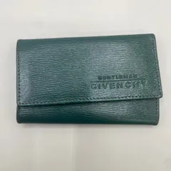 良品　GIVENCHY ジバンシー　キーケース　6連　ロゴ型押し　レザー　本革　モスグリーン　緑
